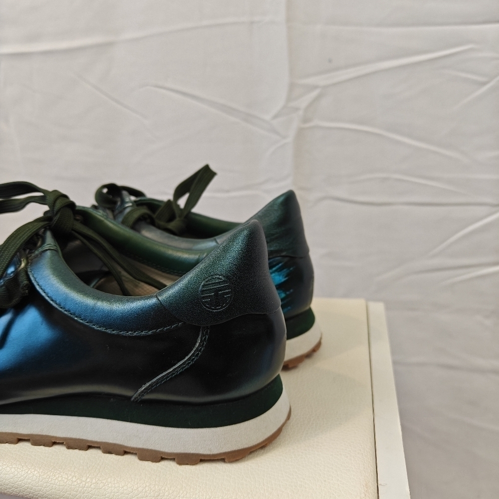 Tory Burch Sport Green Metallic Athletic Lace-up Shoes Sneakers Size 8 Women's - Picture 7 of 14